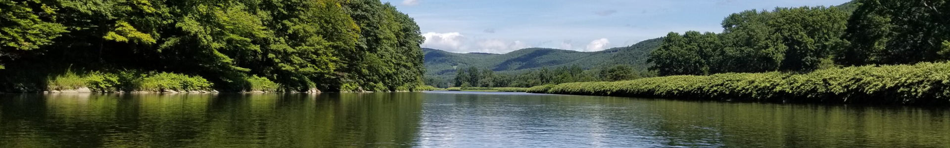 Wide open view of the Delaware River