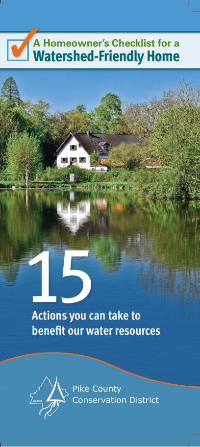 Homeowner Checklist for a Watershed Friendly Home brochure cover