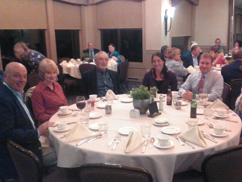 Group photo at the Pike County Conservation District annual dinner, five people seated at a round table