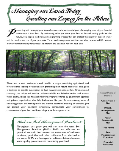 Managing Your Lands brochure cover