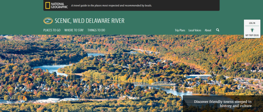 Photo of the Scenic, Wild Delaware River Travel Planning Mapguide website.