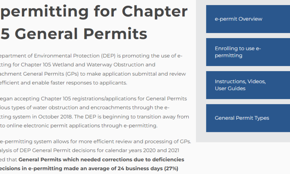 E-Permitting Access Now Available