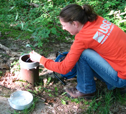 Photo of well monitoring as part of watershed stewardship programs.