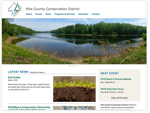 A screenshot of the PCCD website News page